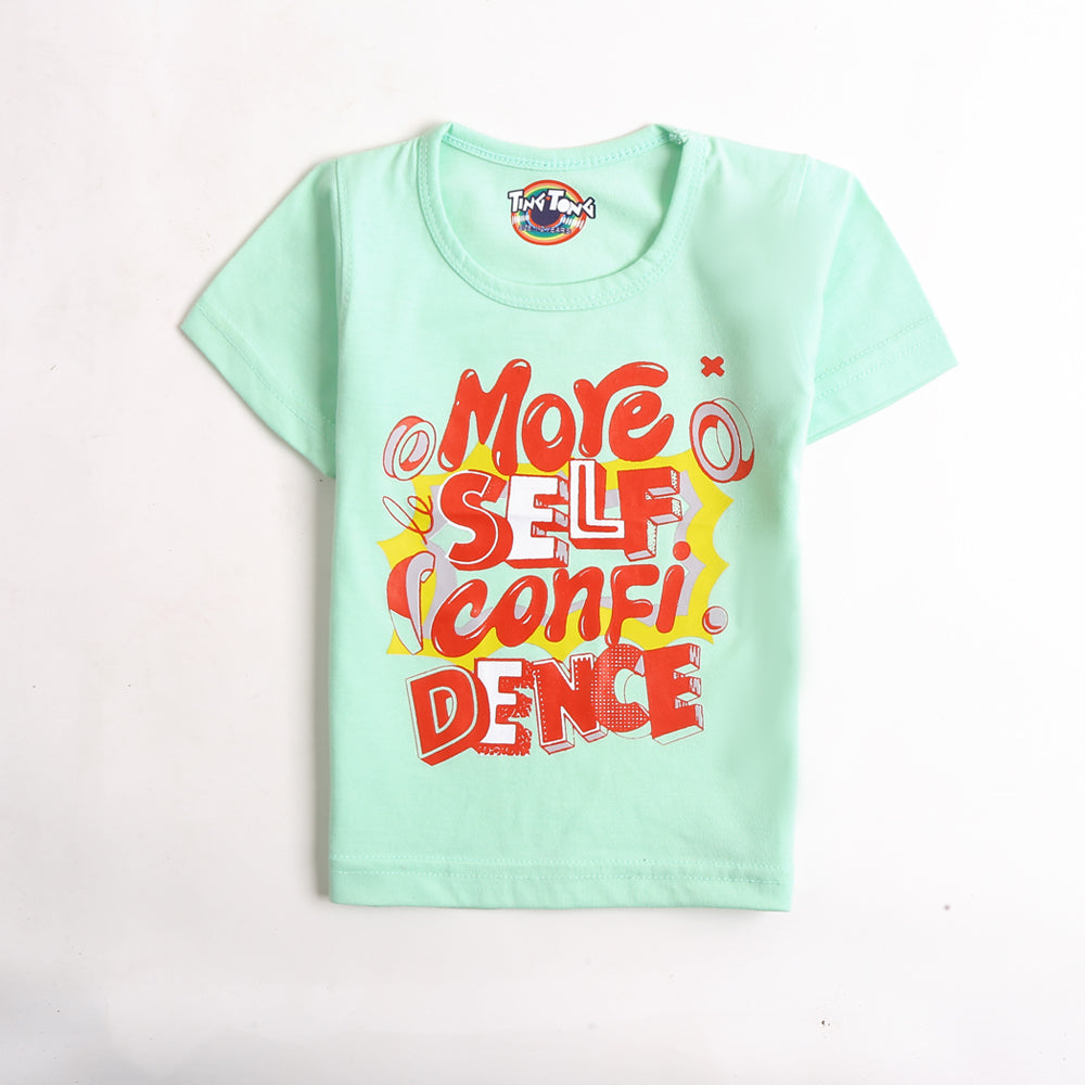 Boys Half Sleeves T-Shirt - Green (CW17308)