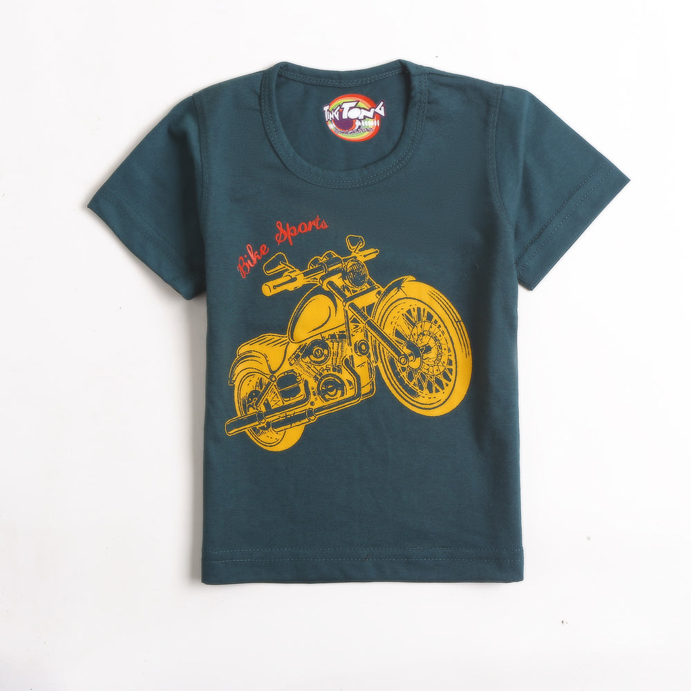 Boys Half Sleeves T-Shirt - Sea Green (CW17308)